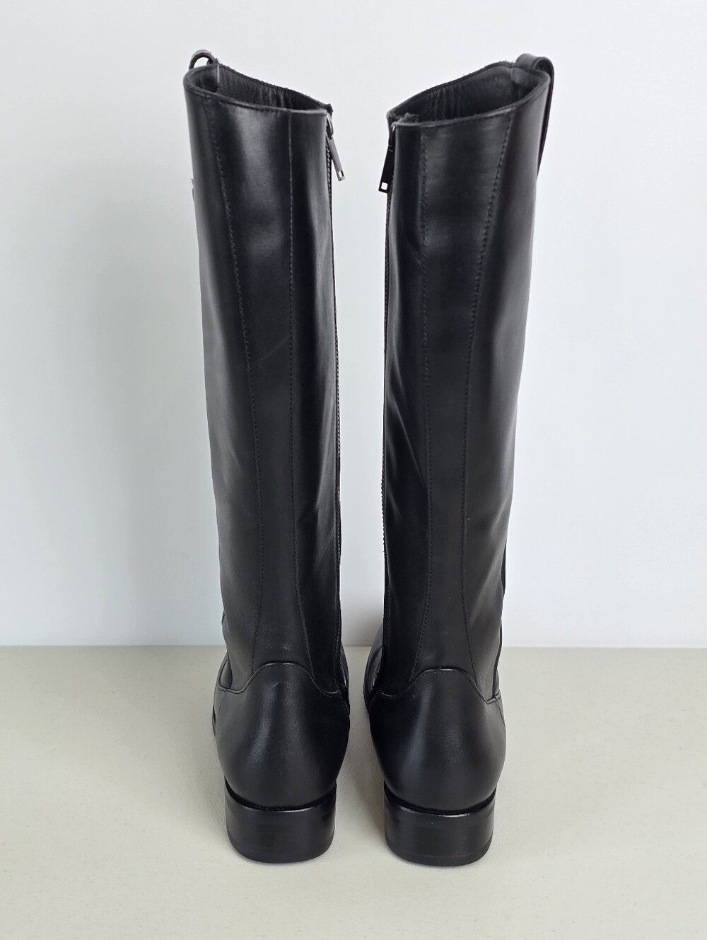 Thursday Boot Company Crown Zip-Up Black Leather Knee High Riding Boots Size 9 - Picture 10 of 15